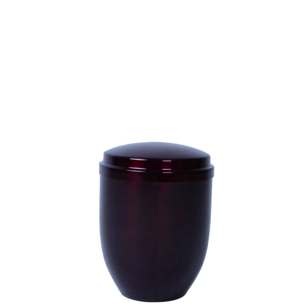 Burgundy Metal Miniature Urn