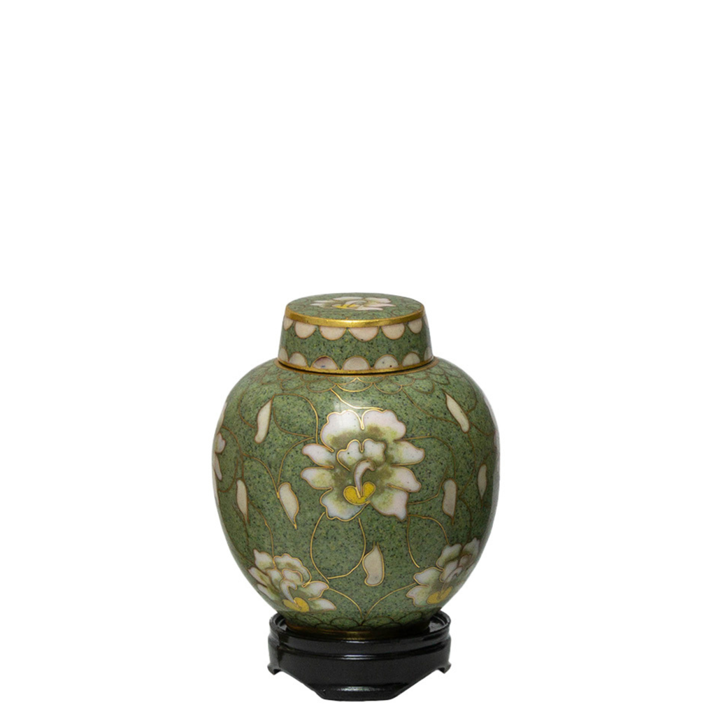 Pear Blossom Cloisonné Miniature Urn