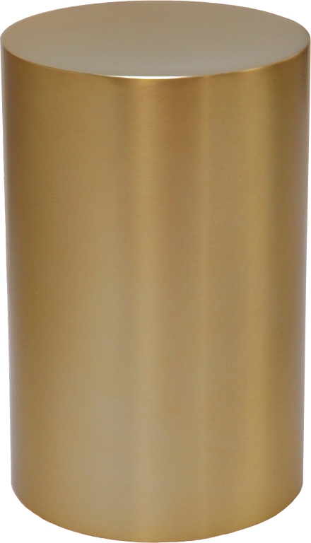 Gold Cylinder Stainless Steel Adult Urn
